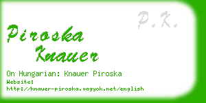 piroska knauer business card